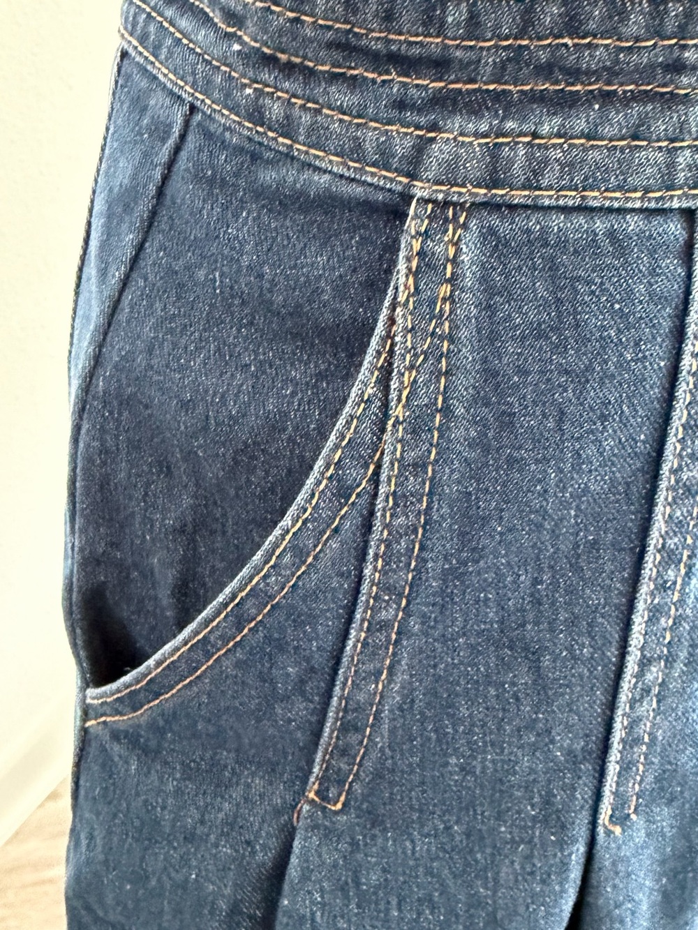 Joie Dark Blue Denim Pinafore Dress - Picture 4 of 8